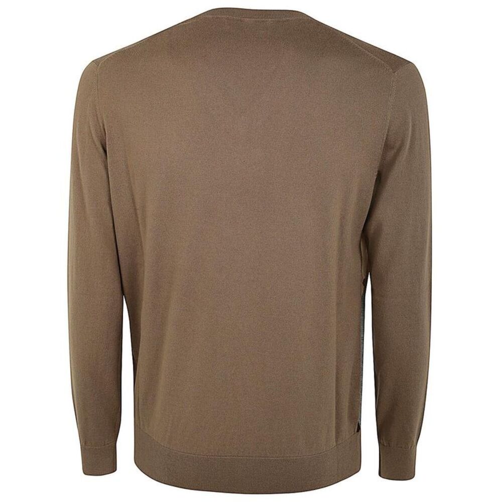 BALLANTYNE Men's Crew Neck Merino Wool Sweater Men BROWN Sweaters & Cardigans